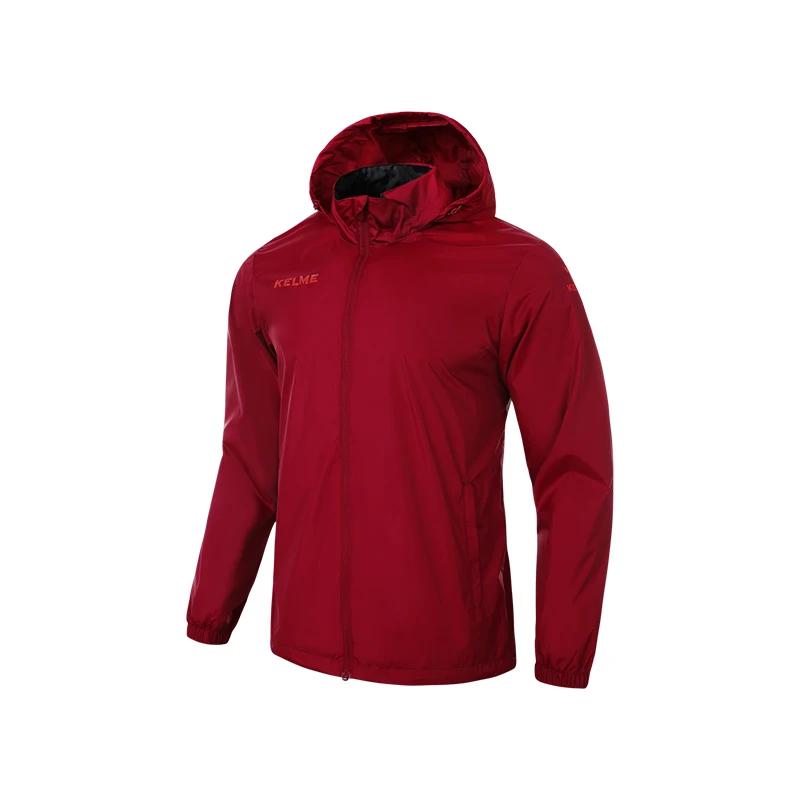 KELME coupe-vent pour hommes veste de course football enfant manteau coupe-vent à capuche veste impe