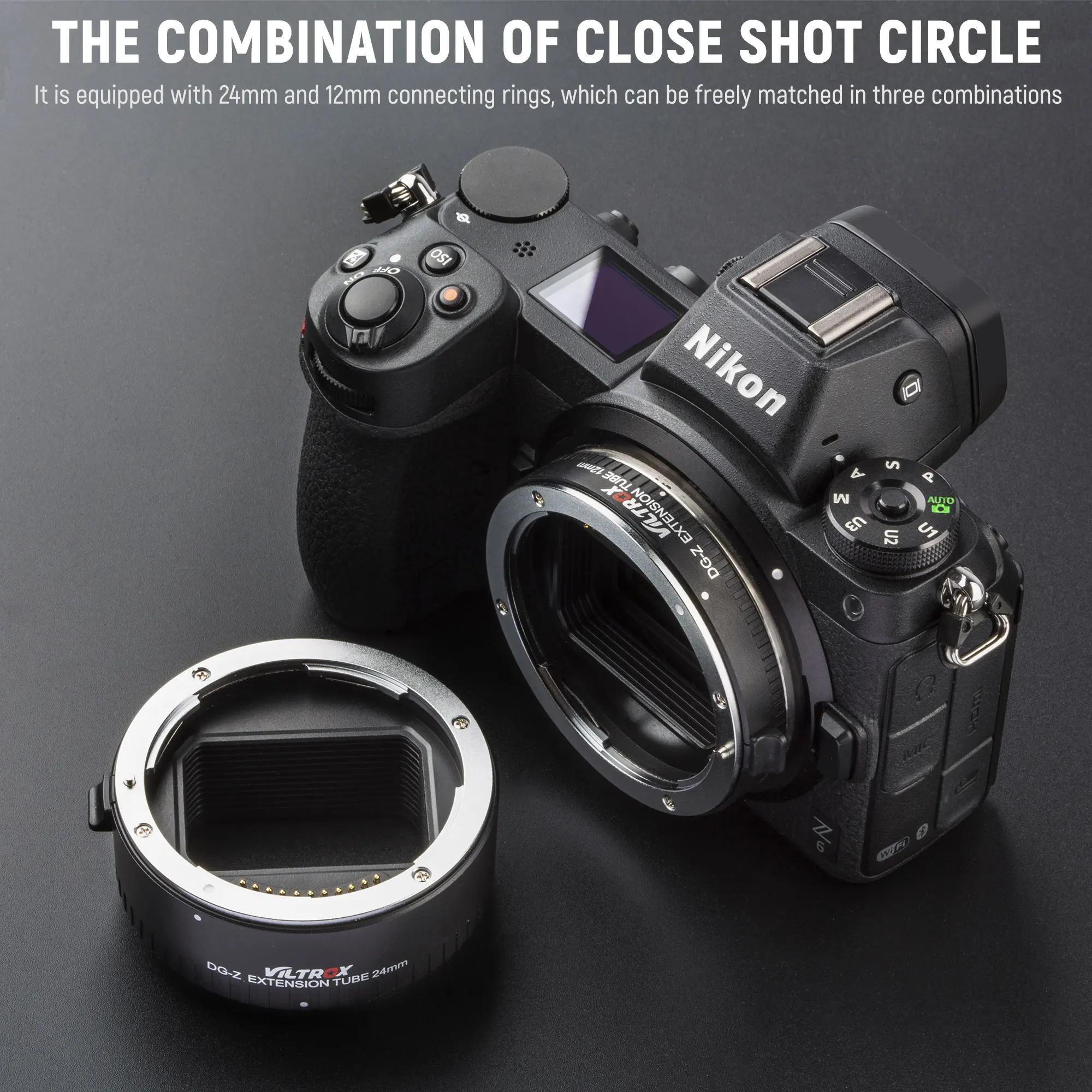 Viltrox DG-Z Nikon Z Auto Focus Tains Macro Extension Tube Adaptateur d'objectif pour Nikon Z Mount 