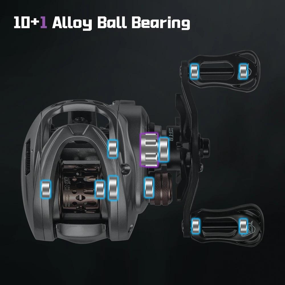 SOLOKING – moulinet de pêche Baitcasting Acura ultraléger 136g, Ratio d'engrenage 7.1/8.1, 11 + 1BB,