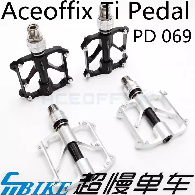 Aceoffix PD069 3 roulements arbre en alliage de titane pour pédale à dégagement rapide en alliage d'