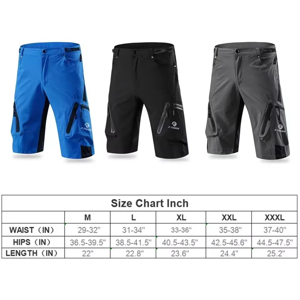 X-tiger – Short de vélo pour hommes, pantalon coupe ample, pour Sports de plein air, équitation, cyc