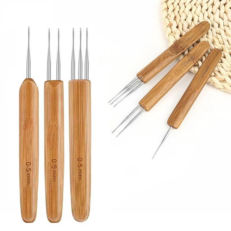 Dreadlocks en bois, 0.5mm/0.75mm, 1 pièce, outil pour tressage artisanal