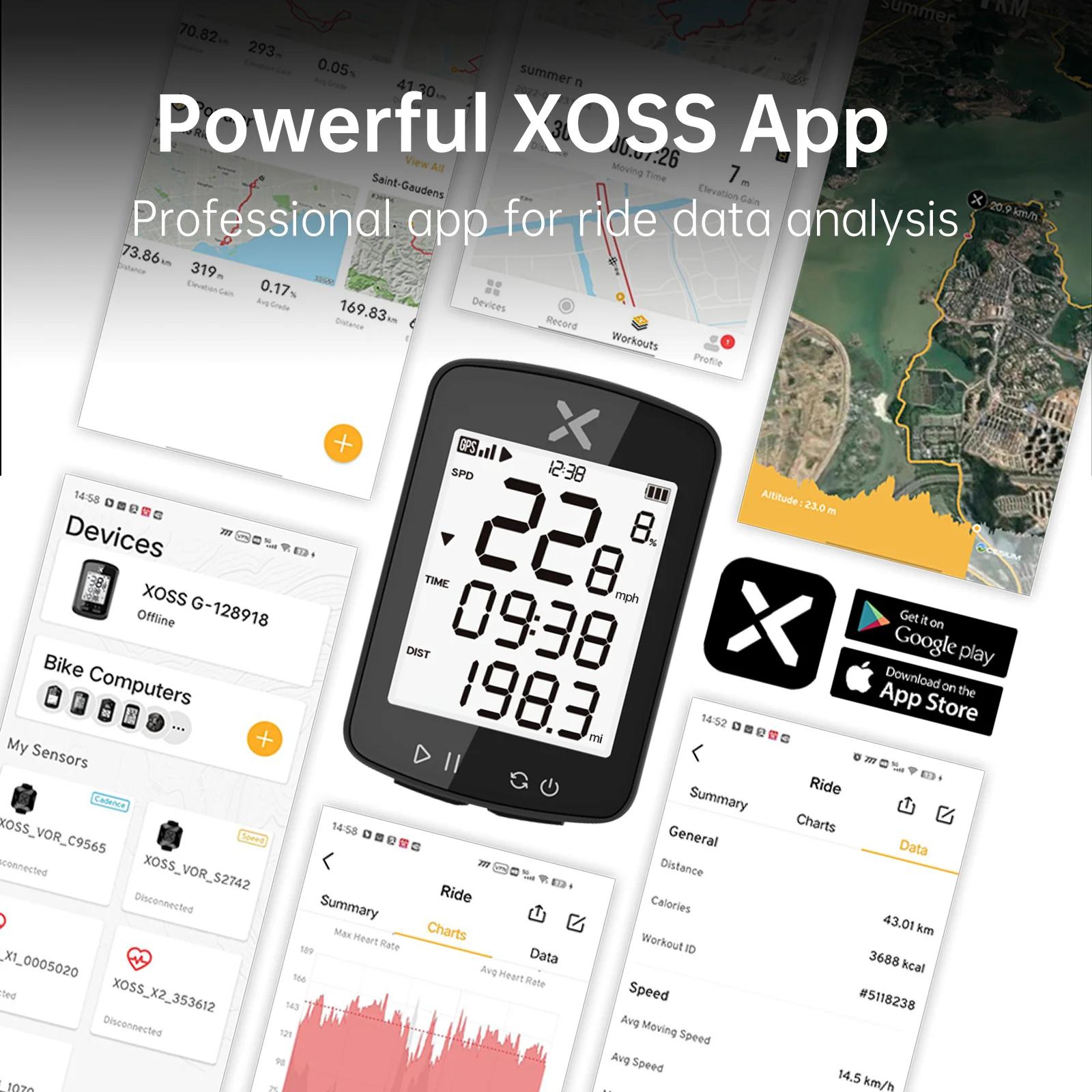 XOSS-Ordinateur de vélo NipGPS sans fil intelligent, IPX7, étanche, compteur de vitesse de type C, c