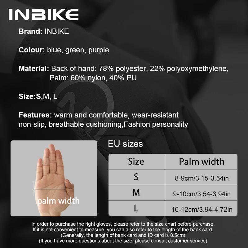 INBIKE 2024 gants de cyclisme Gel rembourré pour hommes automne hiver polaire gants de vélo de route