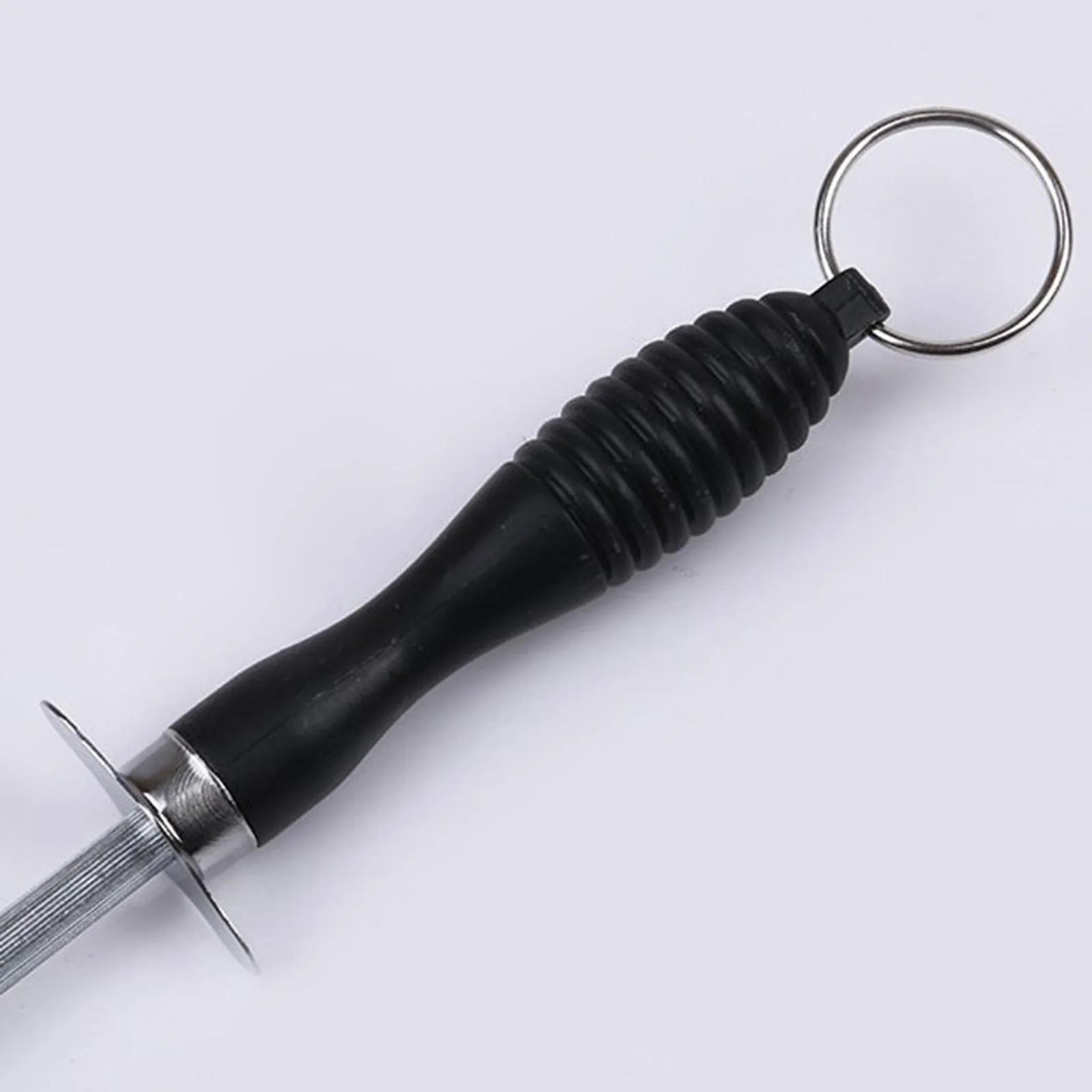 Tige d'affûtage de couteaux professionnelle en acier au carbone de 26cm, broyeur de couteaux Durable