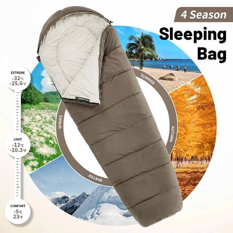 Natureifa-Sac de couchage léger en coton pour femme, camping en plein air, hiver, MJ300 -1 ℃