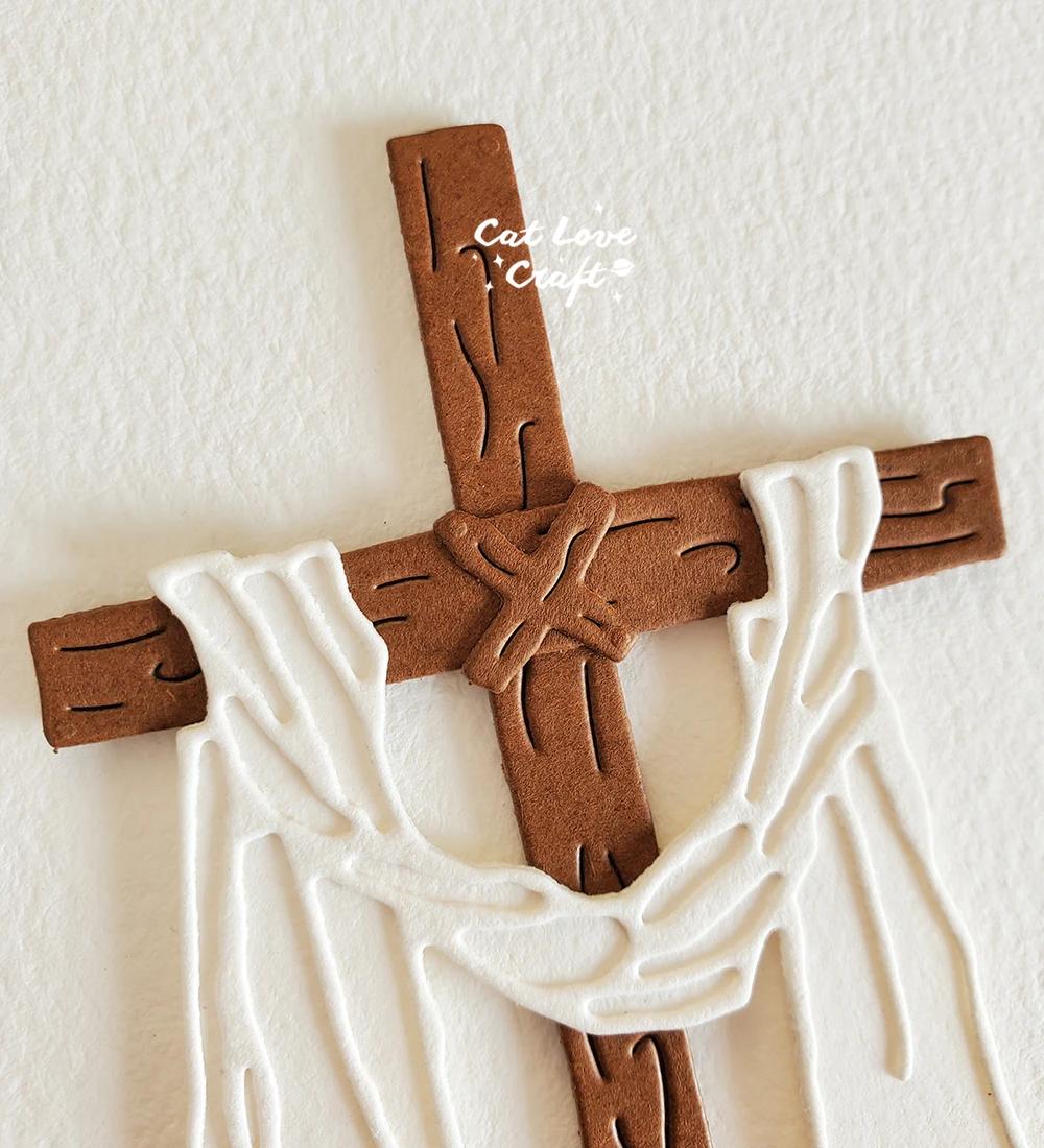 Catlove croix Crucifixion pâques matrices de découpe en métal Scrapbooking pochoir découpes fabricat