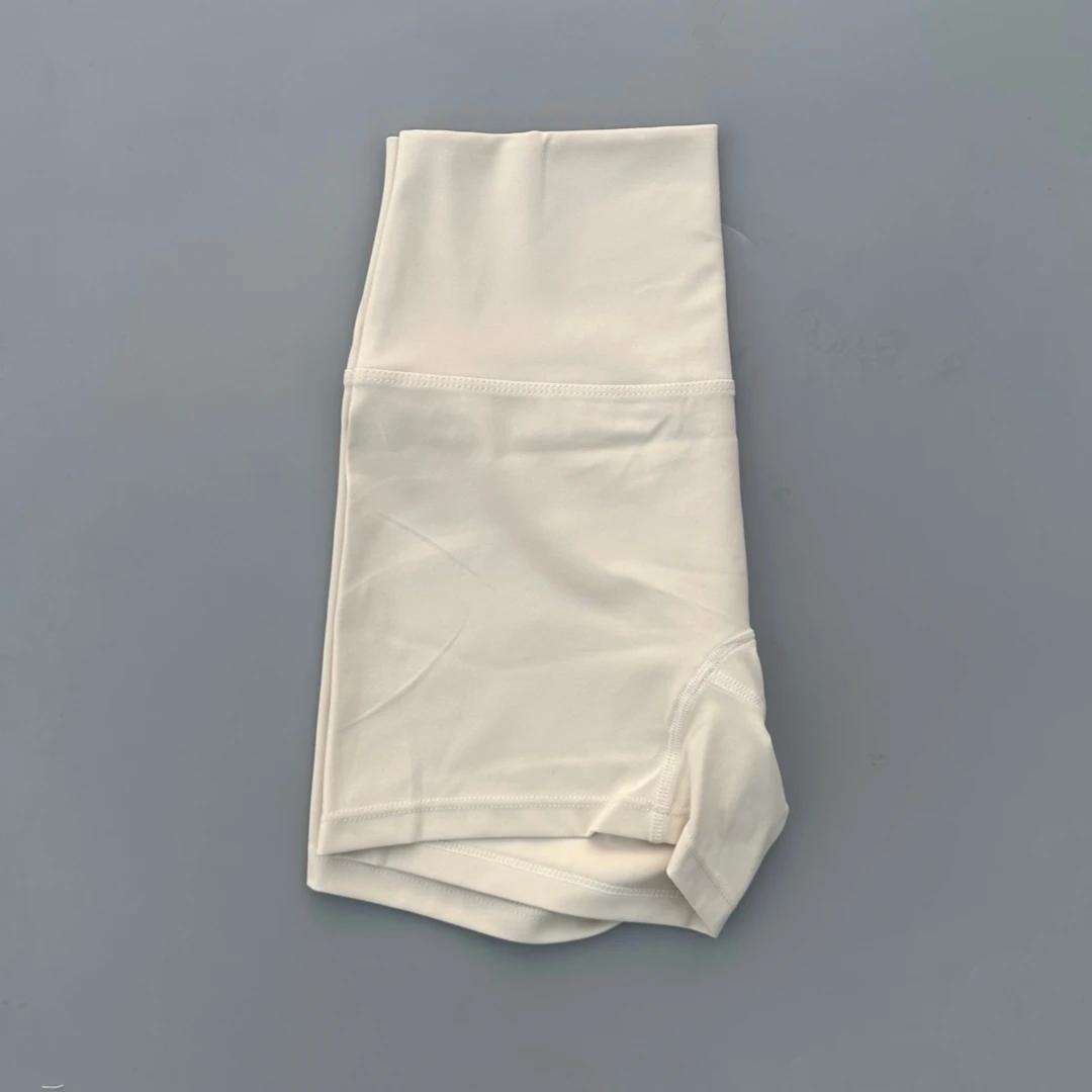 Couleur unie serré doux femmes Fitness Sport court taille haute Yoga court Legging Squatting preuve 