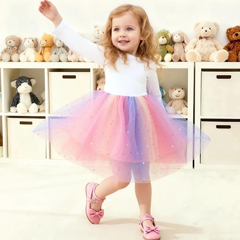 Robe K-Pop Hunters Rumi pour petites filles, robe de princesse en maille avec étoiles et paillettes,