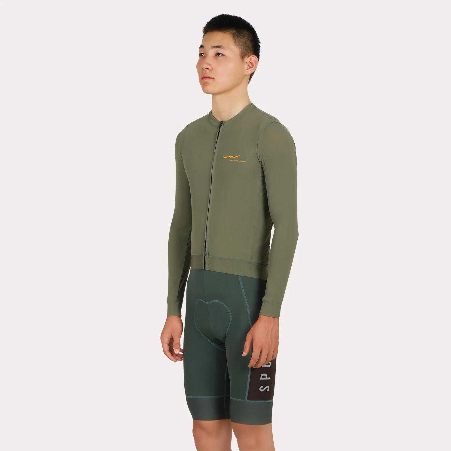 SPEXCEL-Maillot de Cyclisme PRO AERO à Manches sulf, Coupe Lase, Tissu Respirant Udissolvant 50 +, É