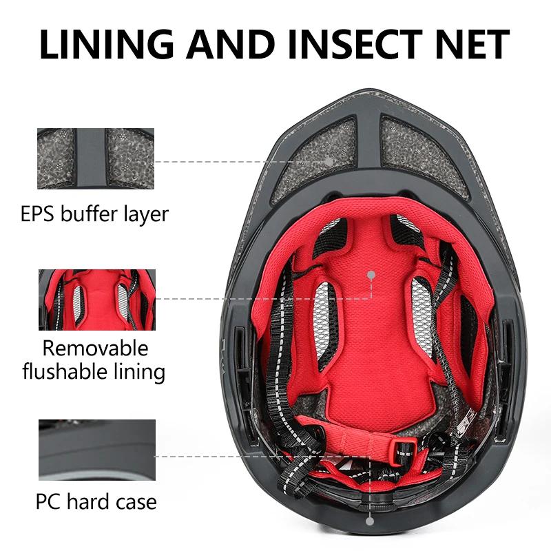 Eastinear-Casque de sécurité pour enfants avec feu arrière, poignées intégrales, chapeau amovible, s