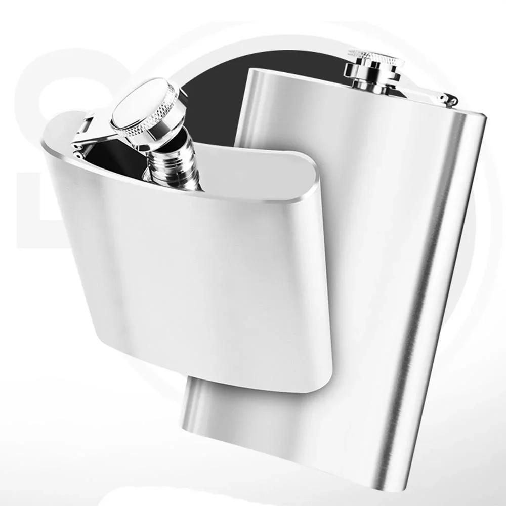 Flacon de hanche Portable en acier inoxydable de 8oz, 1 pièce, Flagon, Pot à whisky, vin, couvercle 