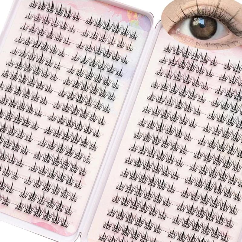 Grappe de cils d'extension de faux cils de grande capacité 384 pièces pour la beauté