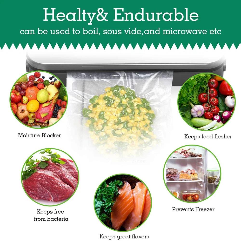 Sacs de stockage de sacs sous vide de nourriture de cuisine pour des rouleaux d'emballage sous vide 