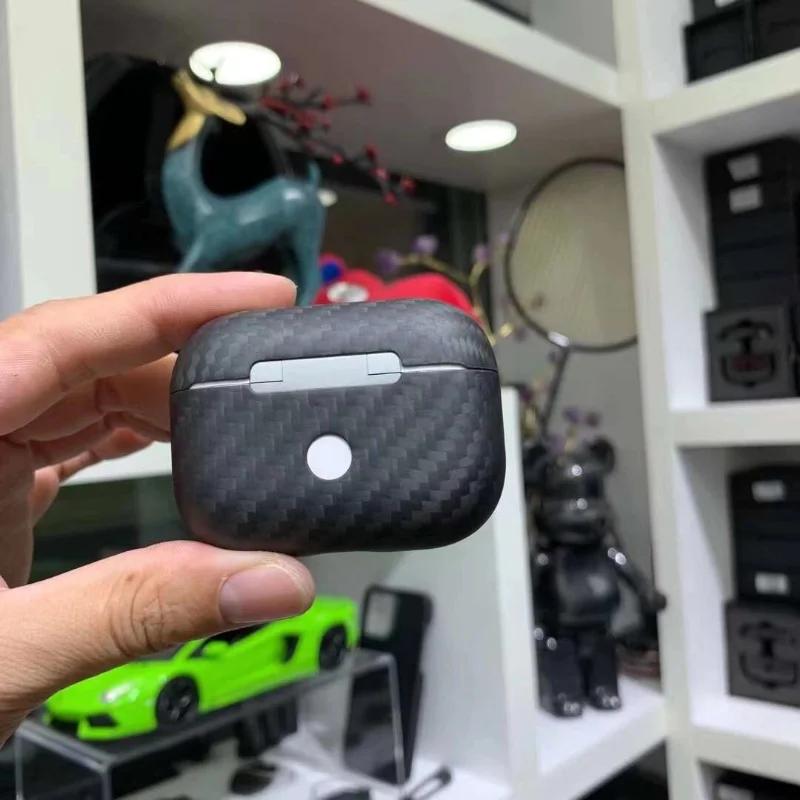 Étui pour écouteurs en Fiber de carbone véritable pour Apple AirPods Pro 2 (2022) écouteurs en Fiber