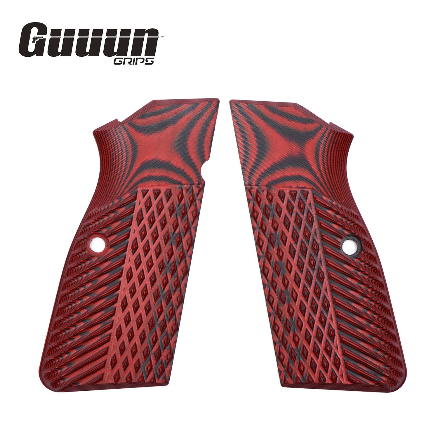 Poignées Guuun G10 pour Browning Hi Power et Tisas Regent BR9, Texture diamant ailes d'aigle