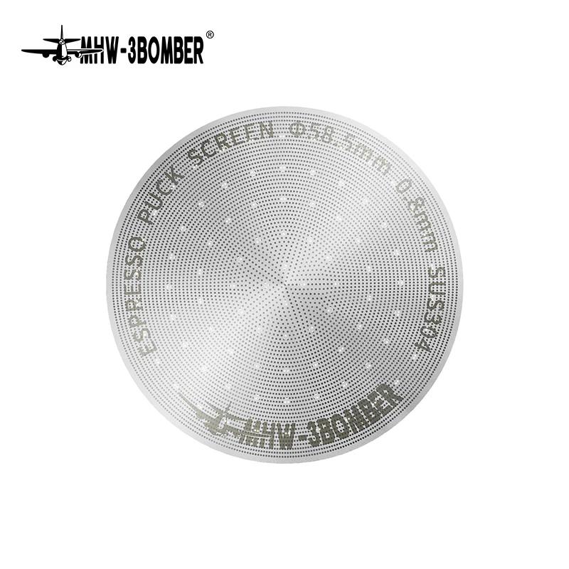Écran de rondelle d'espresso de revêtement en titane MHW-3BOMBER 51/2/53/58mm filtre en métal réutil