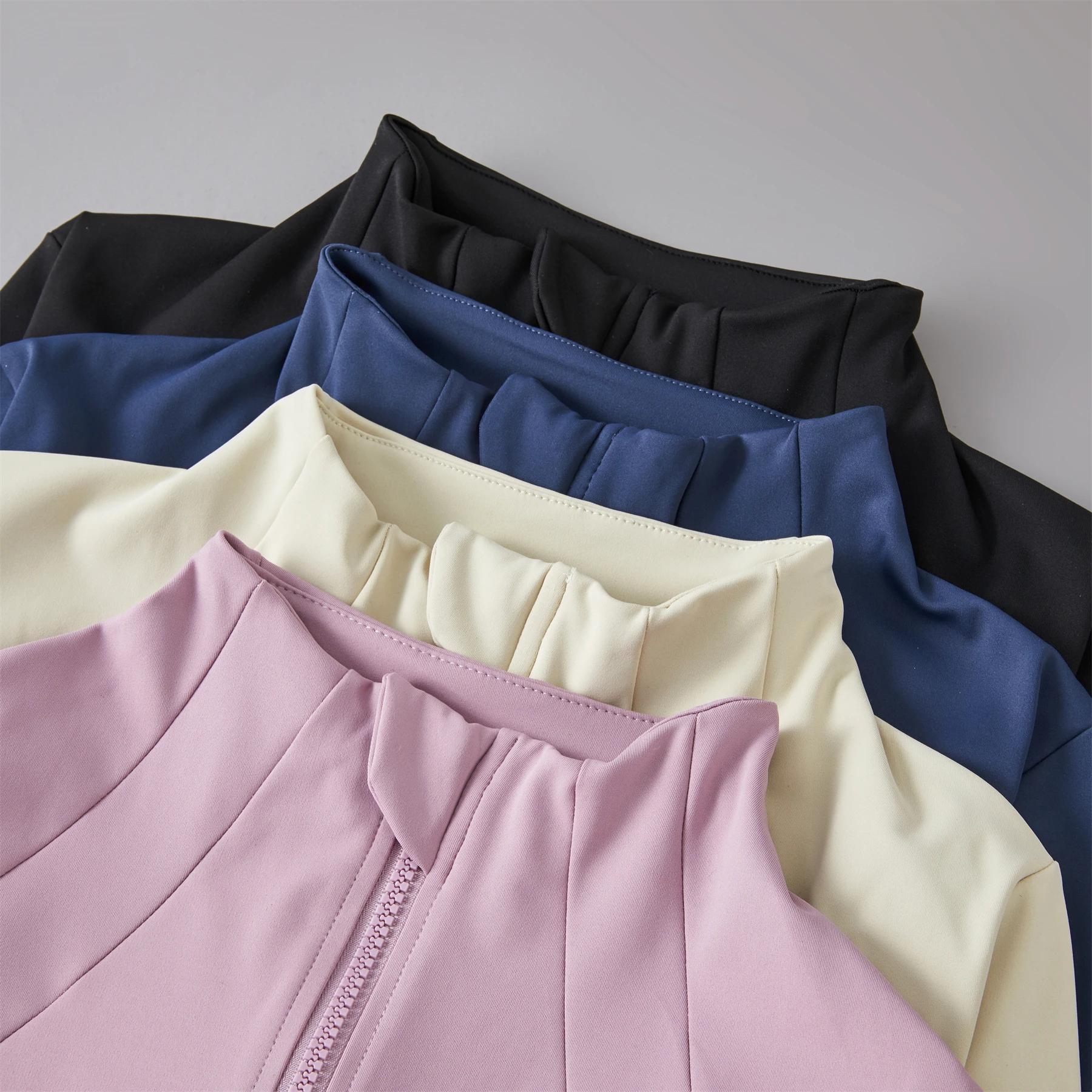 Vêtements de Yoga coupe-vent vêtements de sport femme course à manches longues sweat-shirt vestes de