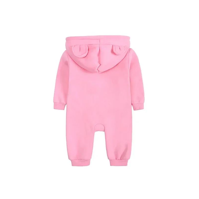 Barboteuse de printemps et d'automne pour bébé fille, couleur unie, vêtements pour nouveau-né, en co