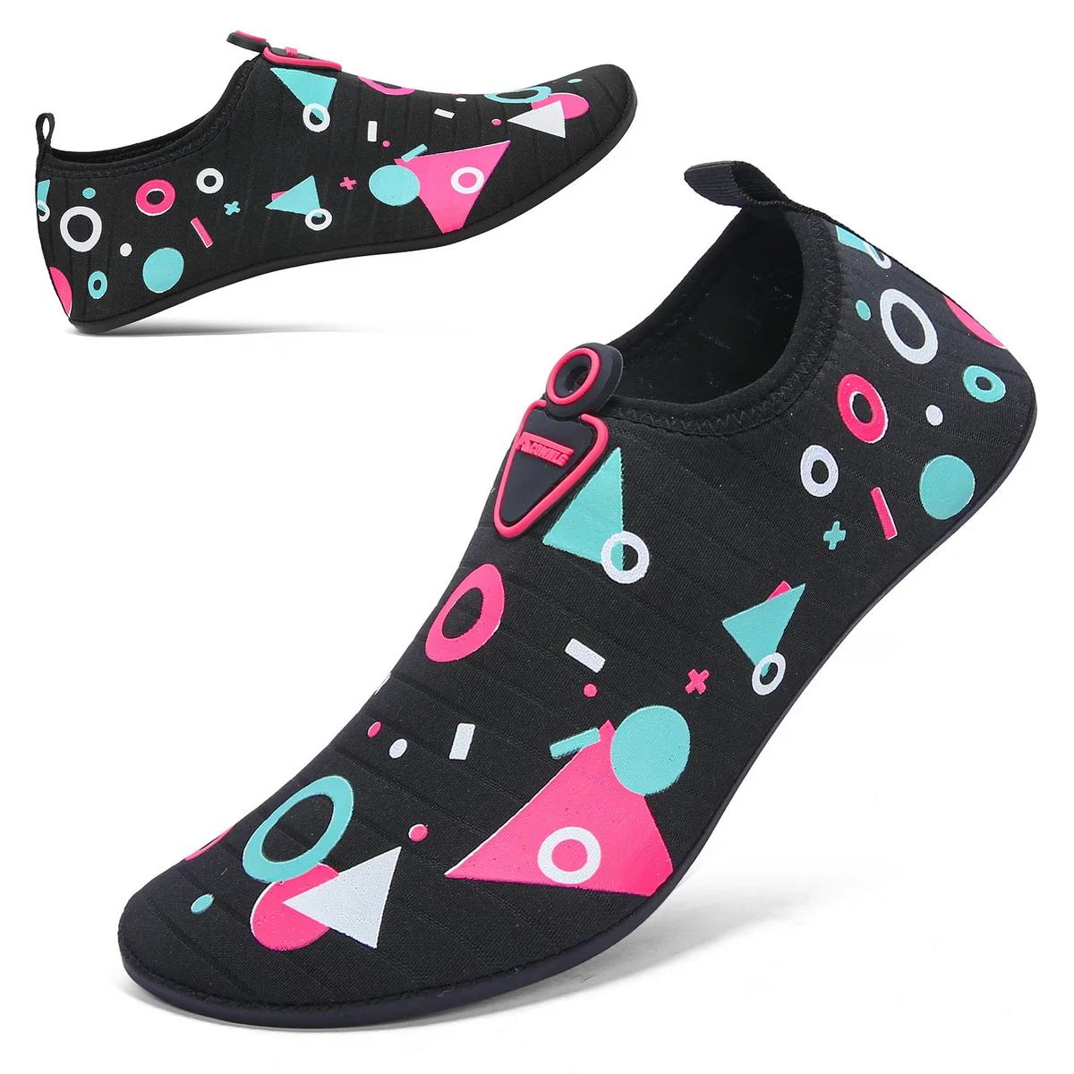 Chaussures d'eau à séchage rapide, semelle en caoutchouc, chaussures de plongée unisexes, chaussette