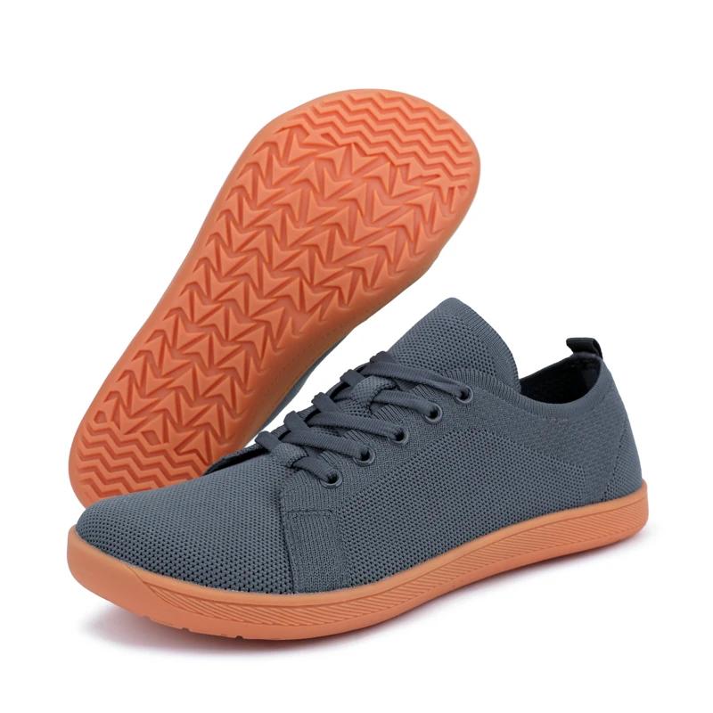 Chaussures pieds nus à bout large pour hommes et femmes, baskets de marche minimalistes |   Semelle 