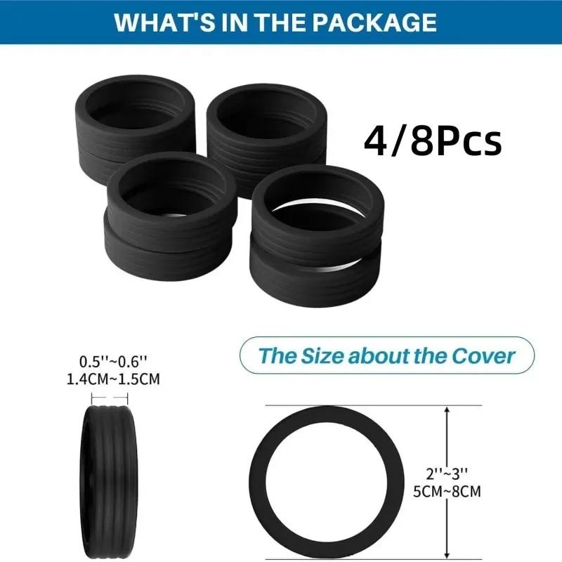Protecteur de roues de bagages en Silicone, 8/4 pièces, roulettes pour chaussures, réduit le bruit, 