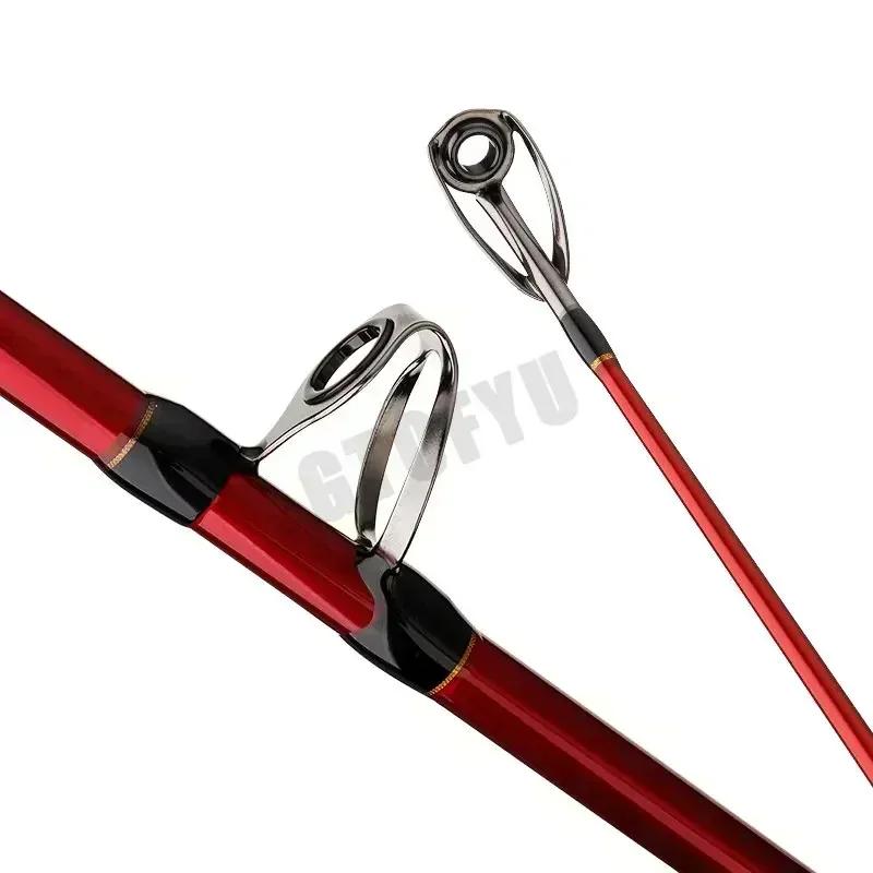 Canne à Pêche Voyage Carbone 3 Pièces Portable - Surf Eau Salée 30-50lb Bateau Pêche Traîne