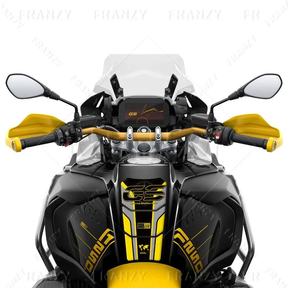 Autocollant de protection 3D pour réservoir de moto, Triple noir, 40 ans, pour R1200GS ADV R1250GS R