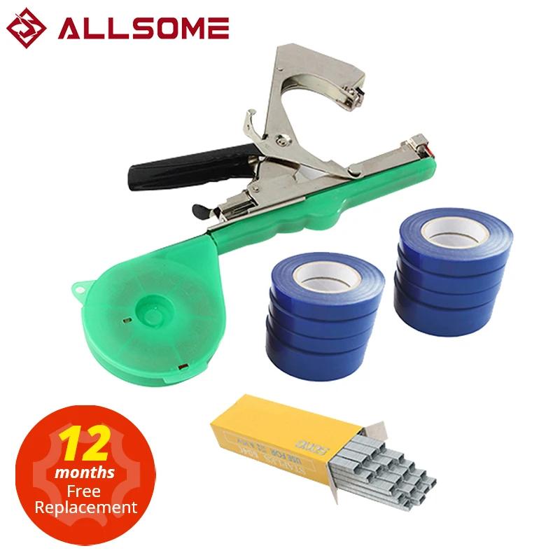 ALLSOME Machine à attacher les plantes de jardin Tapetool Tapener + 10 rouleaux de ruban adhésif pou