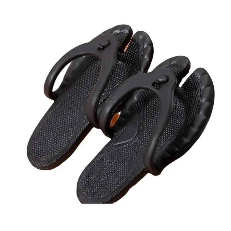 Pantoufles pliantes portables de couleur unie pour hommes et femmes, tongs légères et antidérapantes