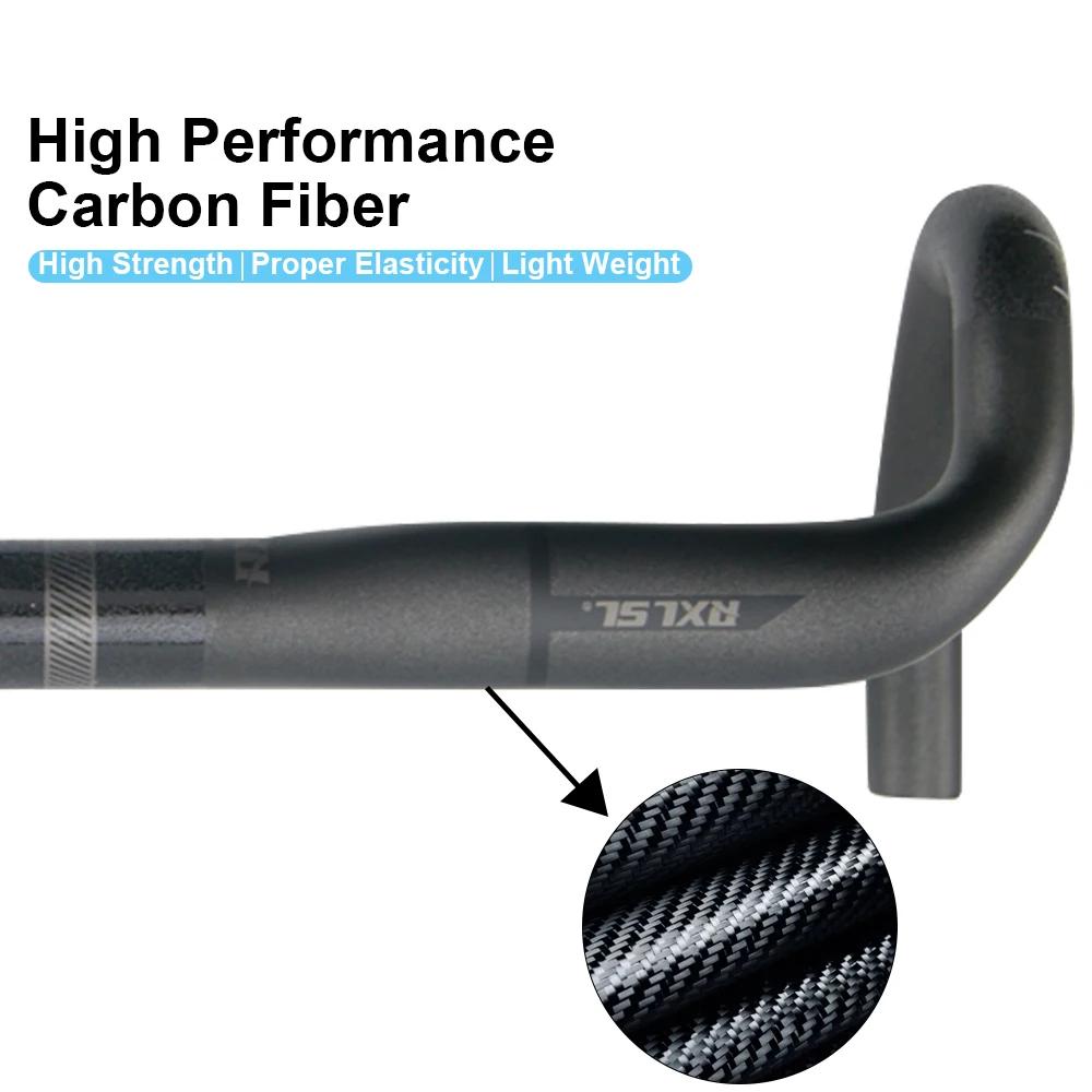 RXL SL-Guidon de vélo de route en carbone, diamètre 31.8mm, UD 256 380/400/420/440mm