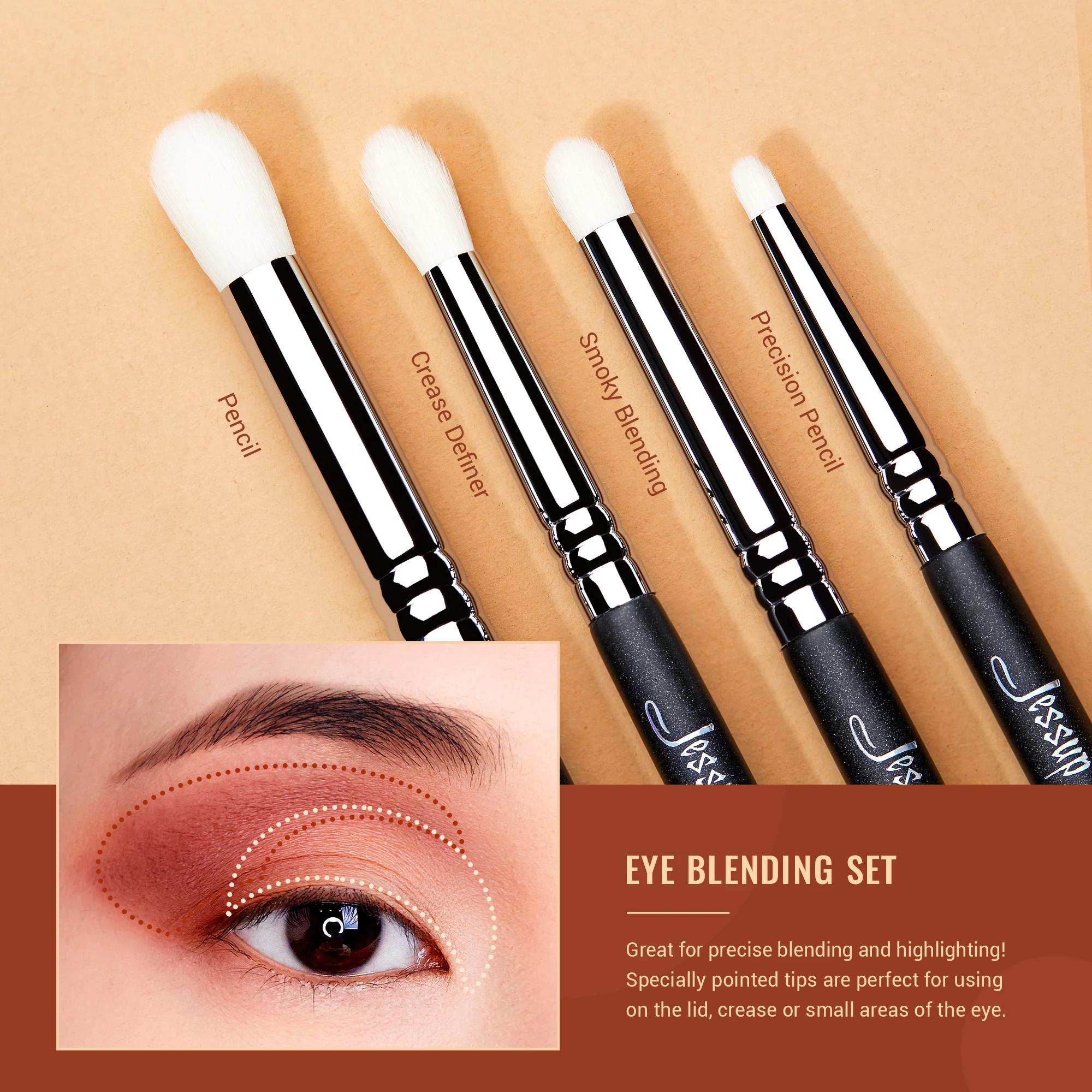 Jessup-Ensemble de pinceaux de maquillage pour les yeux, pinceau professionnel pour mélange des yeux