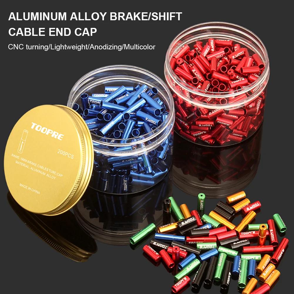 TOOPRE 10 pièces/lot bouchon de câble de vélo en alliage d'aluminium 4mm 5mm vtt vélo de route chang
