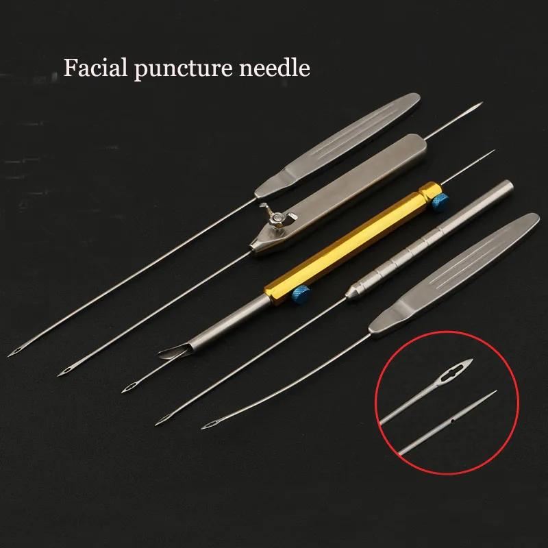 Aiguille de guide de ponction des tissus du visage, ligne qualifiée ale, outil d'instrument mis en œ