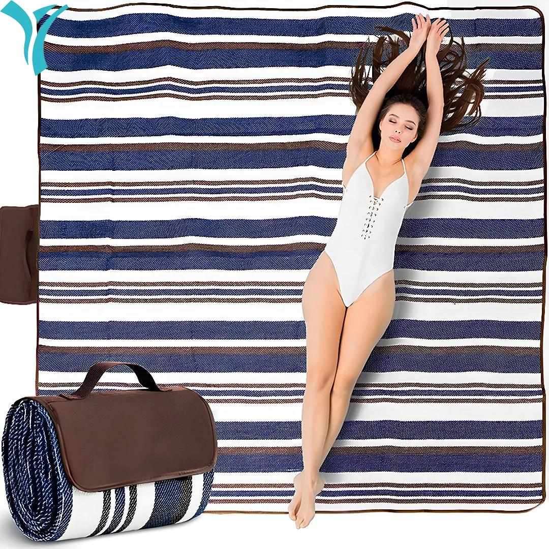 ZHUOHUA Couverture de pique-nique pliable imperméable pour l'extérieur, extra large, sac fourre-tout