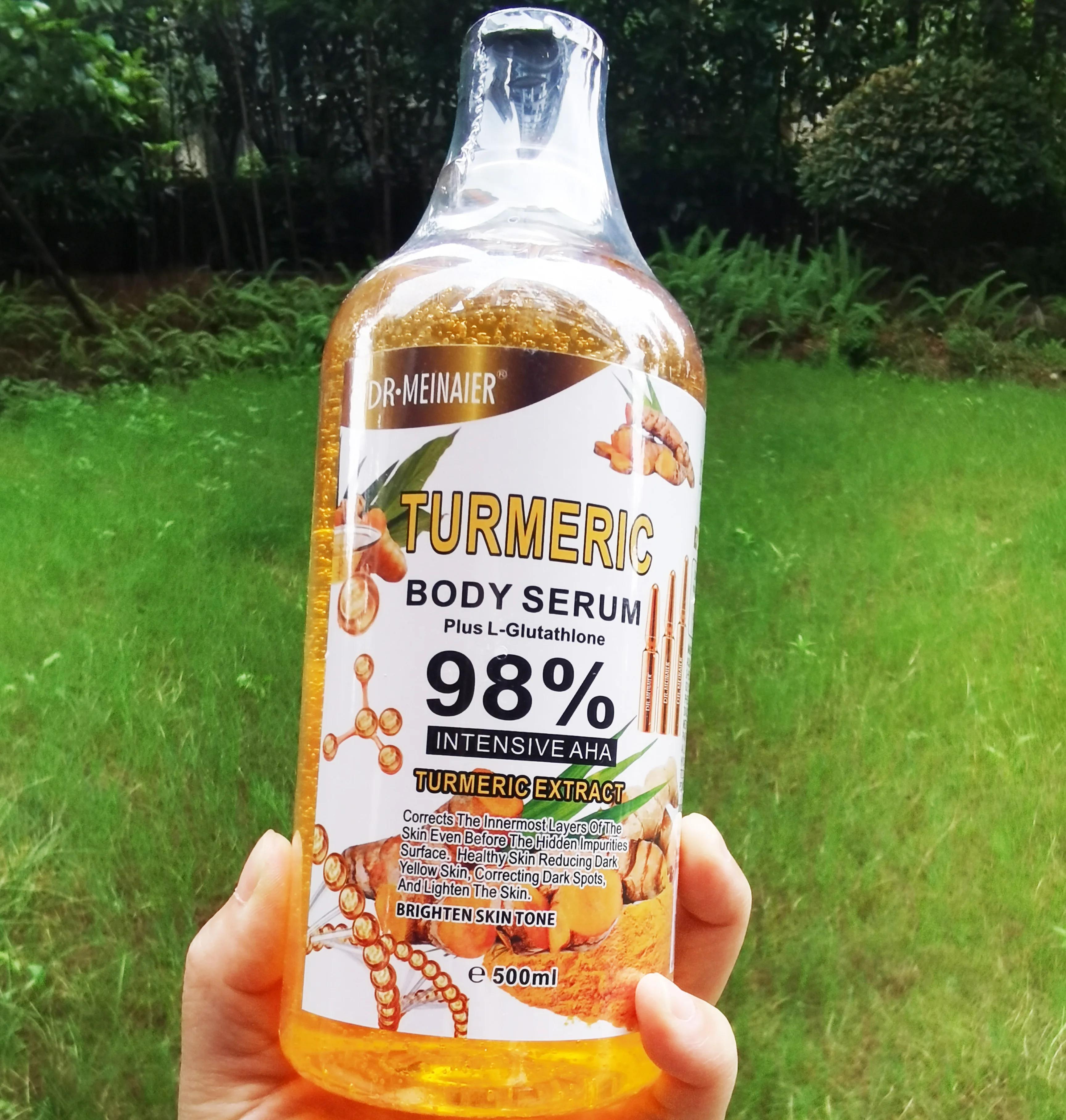 Sérum au curcuma Super 500ml pour le visage et le corps, sérum éclaircissant pour les taches foncées