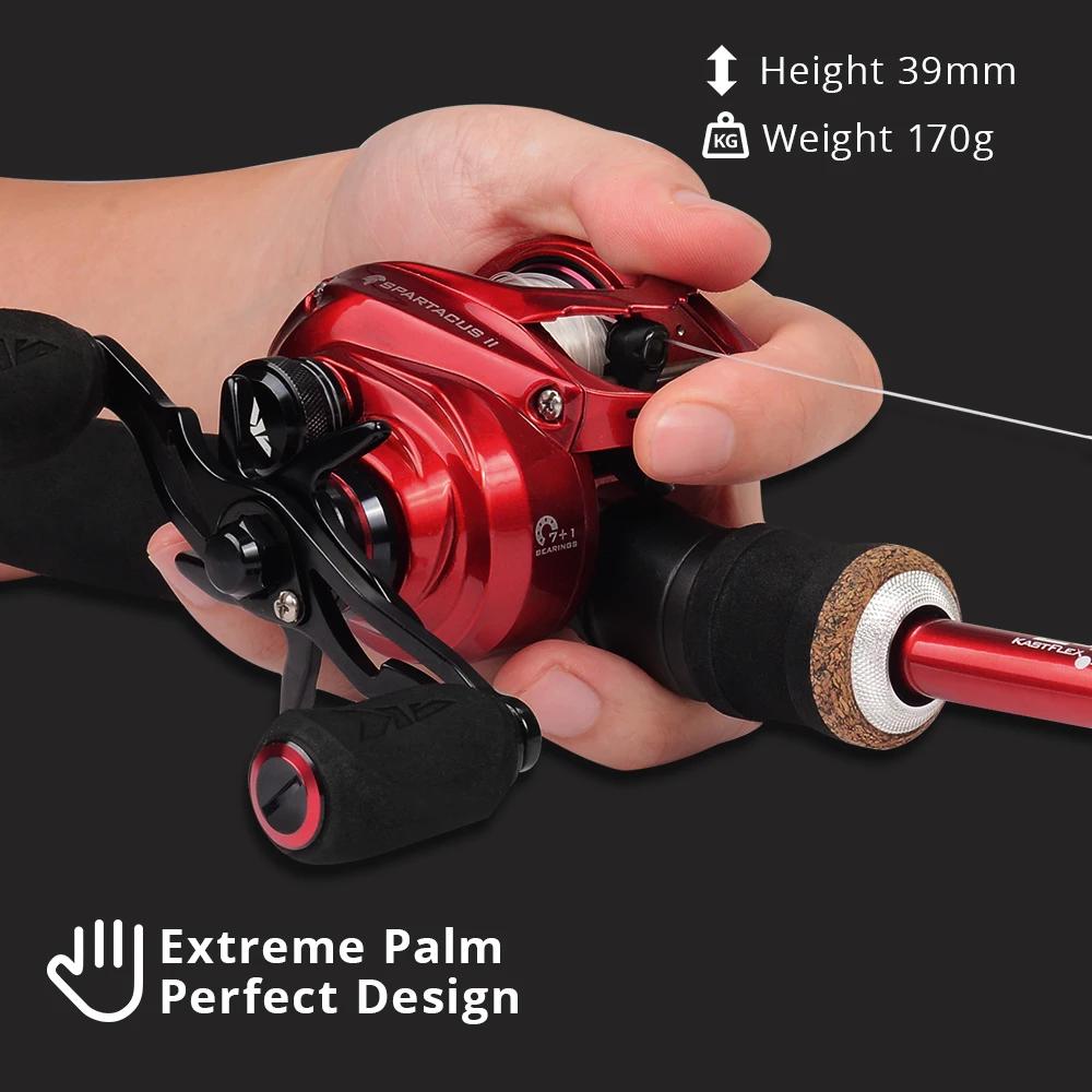 KastKing Spartacus II moulinet Baitcasting Ultra lisse 8KG traînée maximale 7 + 1 roulements à bille