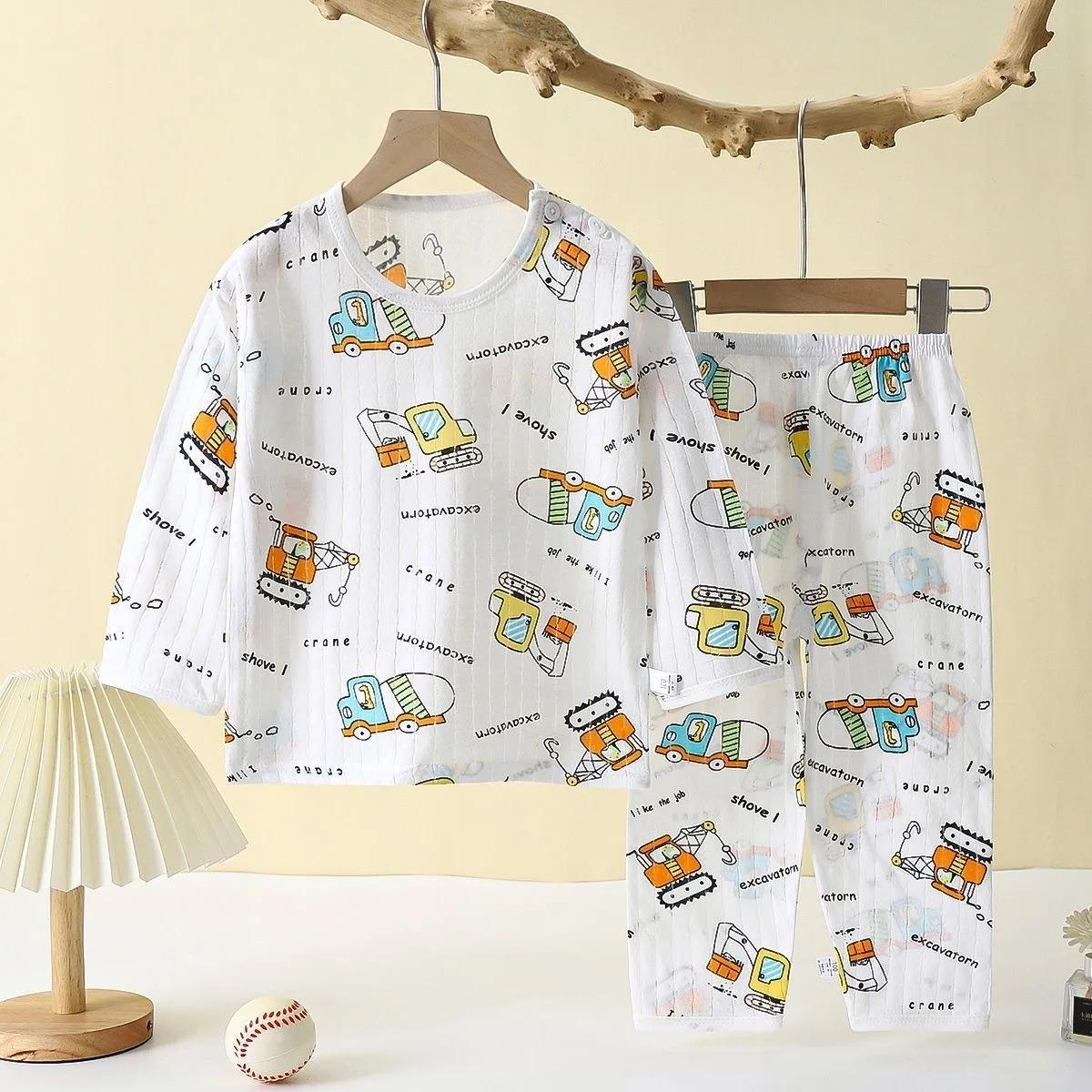 Ensemble pyjama en coton doux et respirant pour bébés enfants de 0 à 5 ans, ensemble de vêtements de
