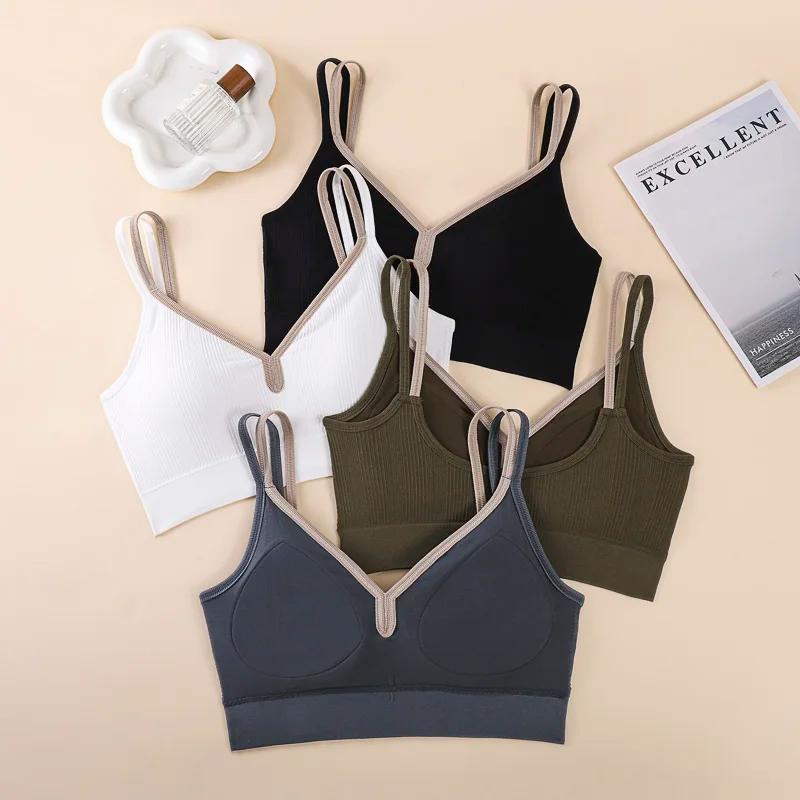 Soutien-gorge sport femme sans coutures - Brassière yoga anti-transpiration push-up pour fitness
