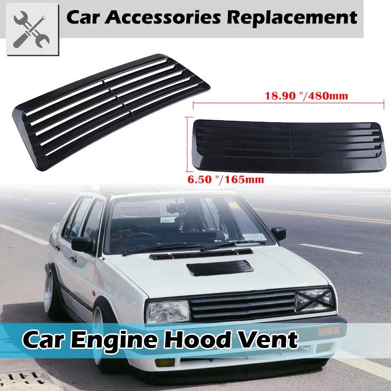 1 pièces noir/Fiber de carbone universel voiture débit d'air cuillère d'admission capot décoratif Ve