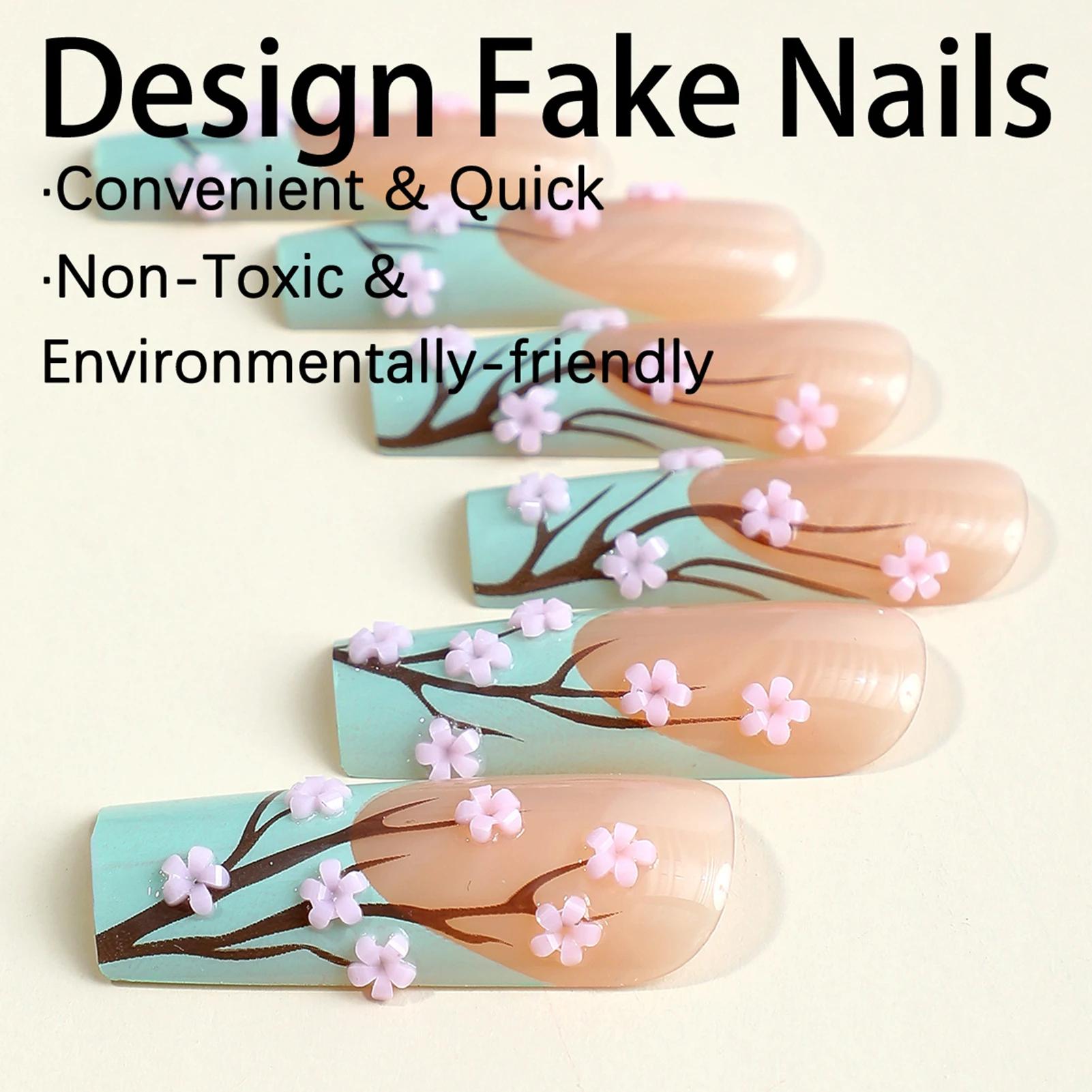 Fausses Fleurs de Ballerine Longue, 24 Pièces, Décor Vert Français, Couverture Complète, Fausse Épic