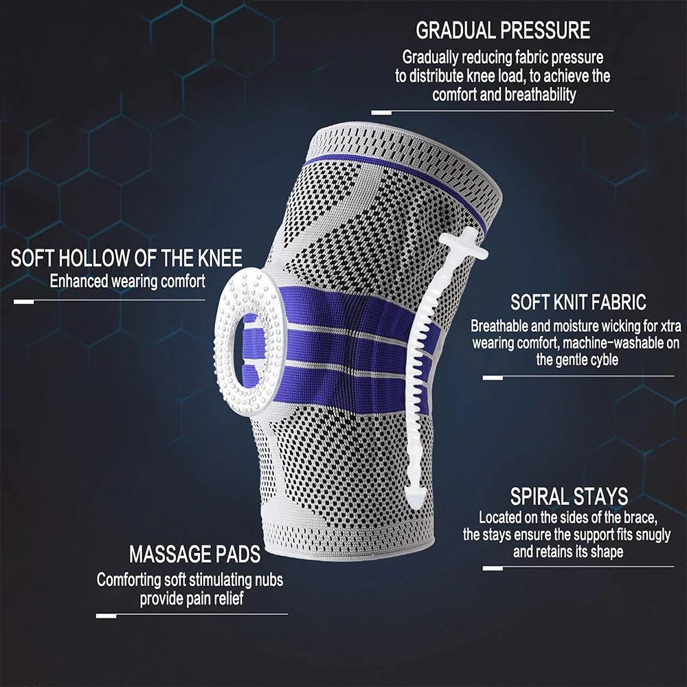 Genouillères rembourrées en Silicone, genouillères de soutien, Protection de la rotule du ménisque, 
