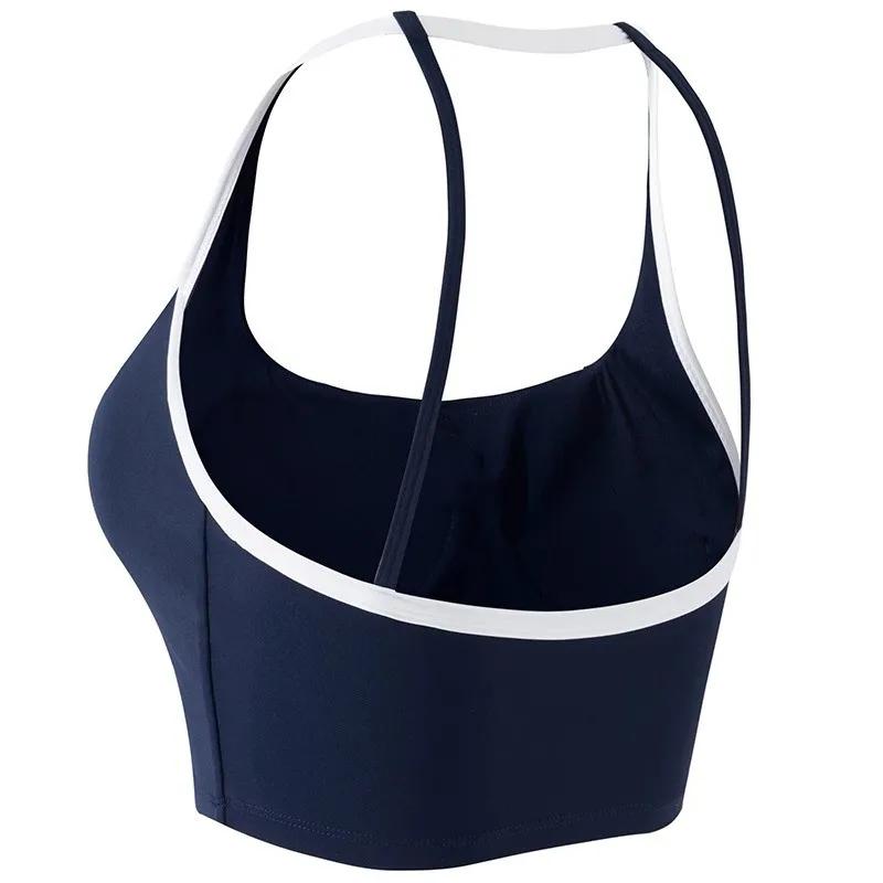 Soutien-gorge de sport pour femmes, coussinet fixe antichoc, sous-vêtements de course, entraînement,