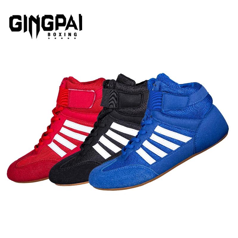 Bottes de lutte professionnelles pour hommes et femmes - 5 couleurs antidérapantes pour boxe et sports de combat