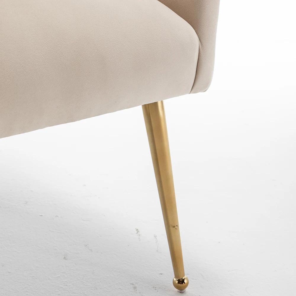 SEYNAR-Ensemble de 4 chaises de salle à manger en velours, modernes, touffetées, pour salle à manger