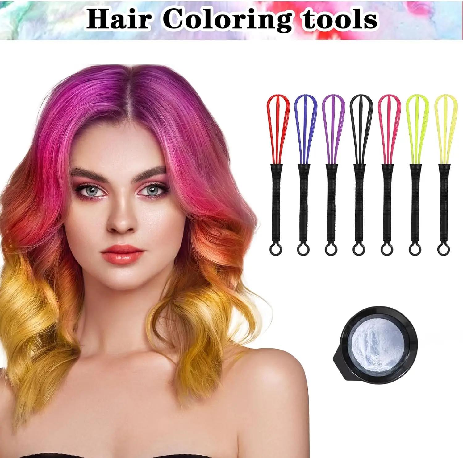 Crème de coiffure en plastique, mélange de couleurs de cheveux, tige d'agitateur, brosse de teinture