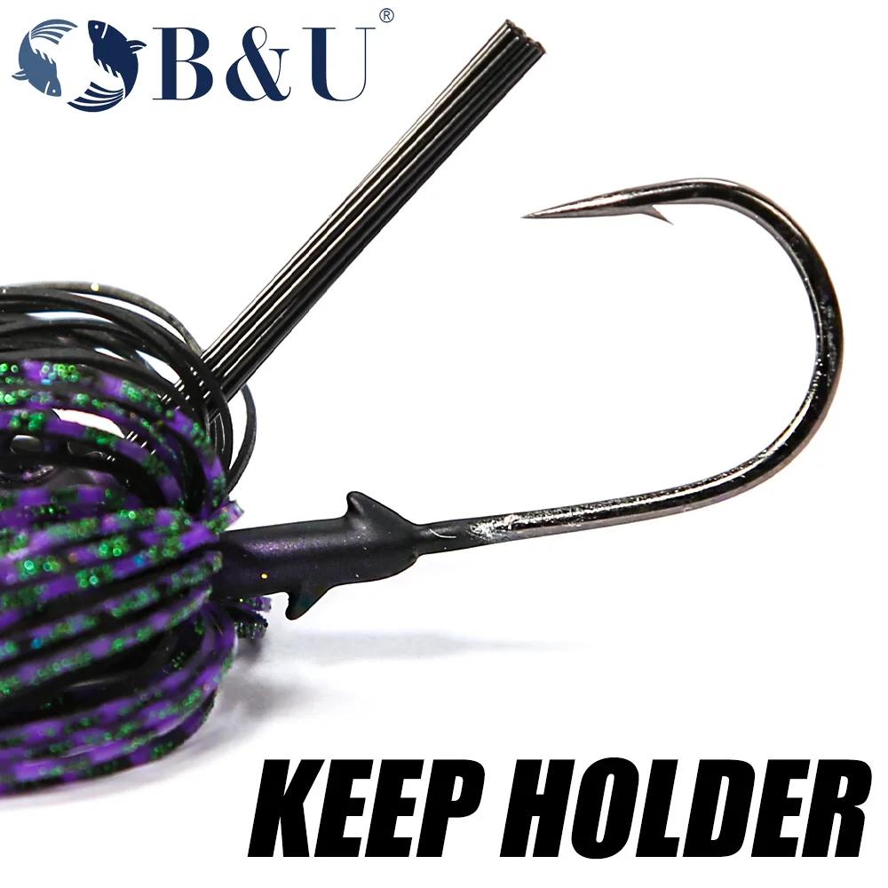 B & U 1pc 3/8oz 1/2oz basse sans mauvaises herbes gabarit de Football en caoutchouc de Silicone jig 
