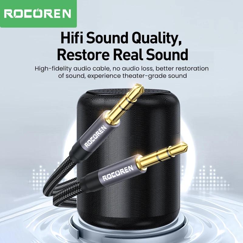 Rocoren-Câble audio mâle à mâle, jack 3.5mm, jack 3.5mm, audio m x, câble pour téléphone, sauna, tél