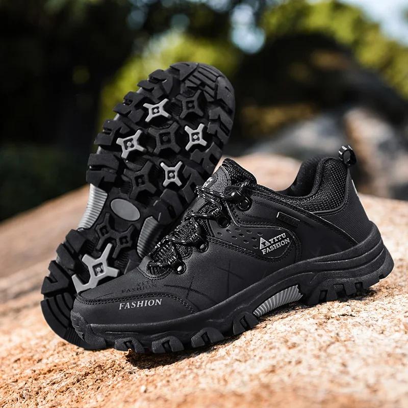 Chaussures pour hommes 2025 nouveaux hommes baskets en cuir imperméable alpinisme Camping randonnée 