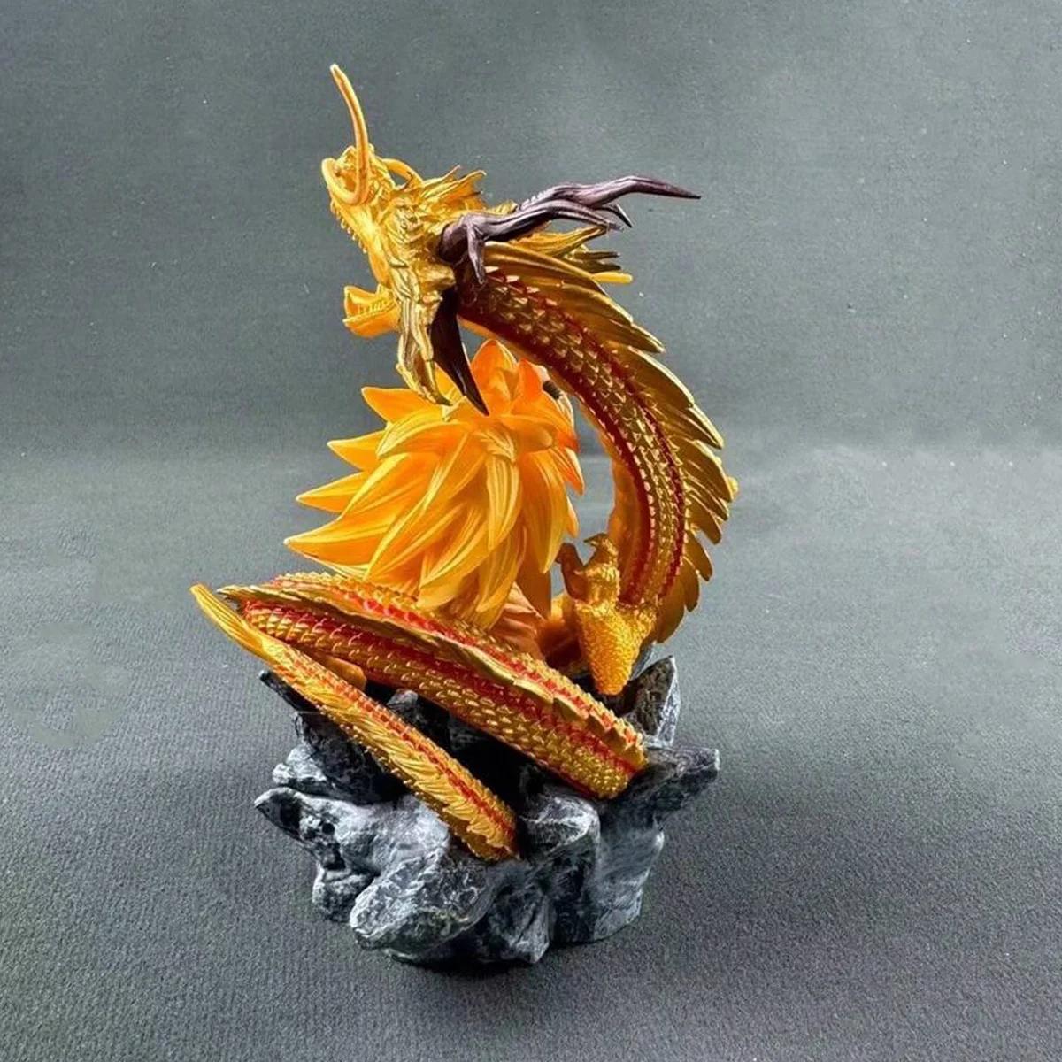 Q Version Dragon Ball Z Figure Ssj3 Goku figurines Dragon poing Explosion 14CM PVC GK Statue modèle 